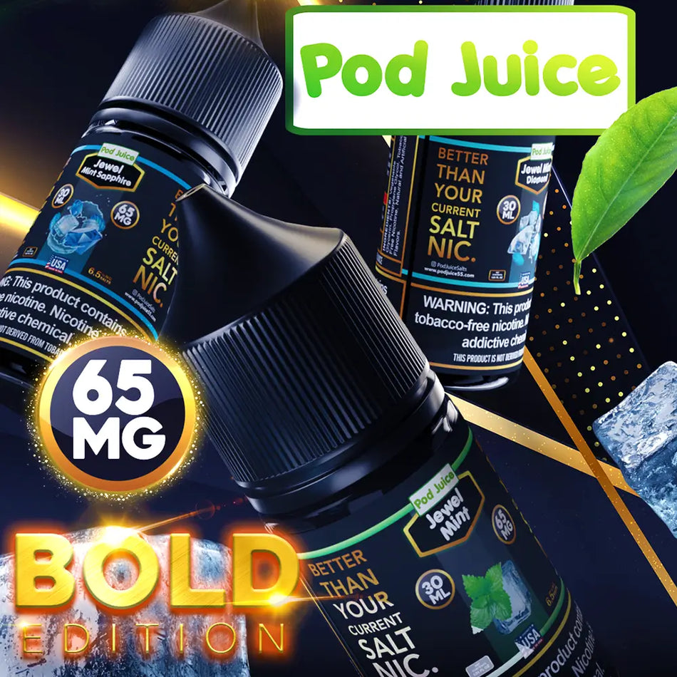 Pod Juice BOLD Nicotine Salt E-Liquid 30mL (MSRP $19.99)