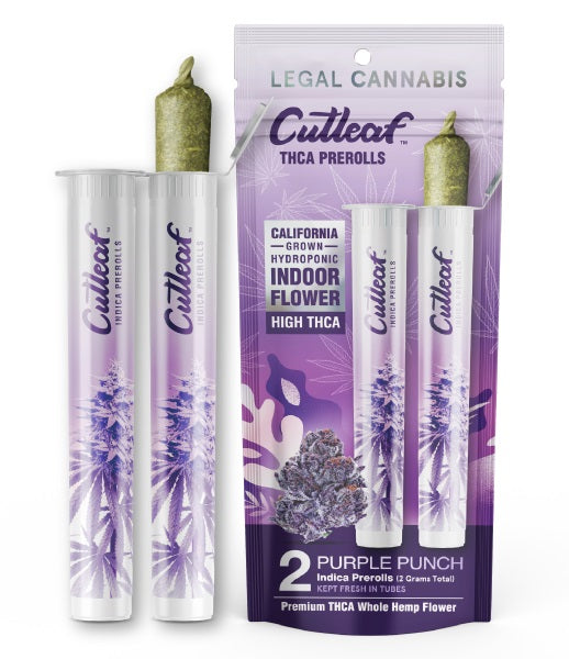 Cutleaf 2g THC-A Pre-Rolls 2pk - Display of 10 (MSRP $14.99 Each)