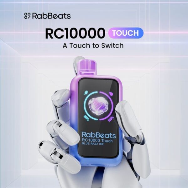 RabBeats RC10000 Touch Disposable Vape - Display of 5 (MSRP $19.99 Each)