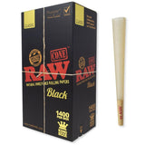 RAW Classic Black Cones King Size 1400ct Bulk
