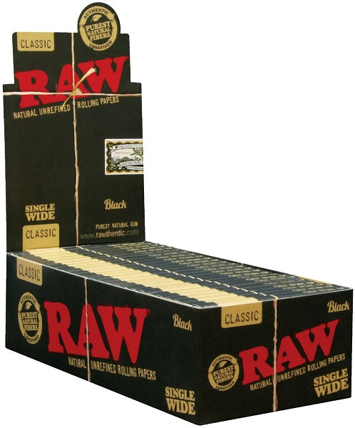 RAW Black Classic Papers Single Wide - Display of 25