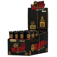 RAW Black Classic Cones 1 1/4 - Display of 32