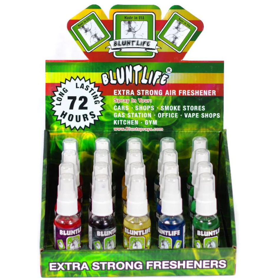 Blunt Life Air Freshener Spray - Display of 24