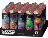 Bic Lighter Neon Astrology - Display of 50