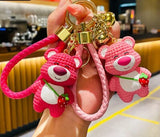 Strawberry Bear Characters Key Chains - Bag of 12