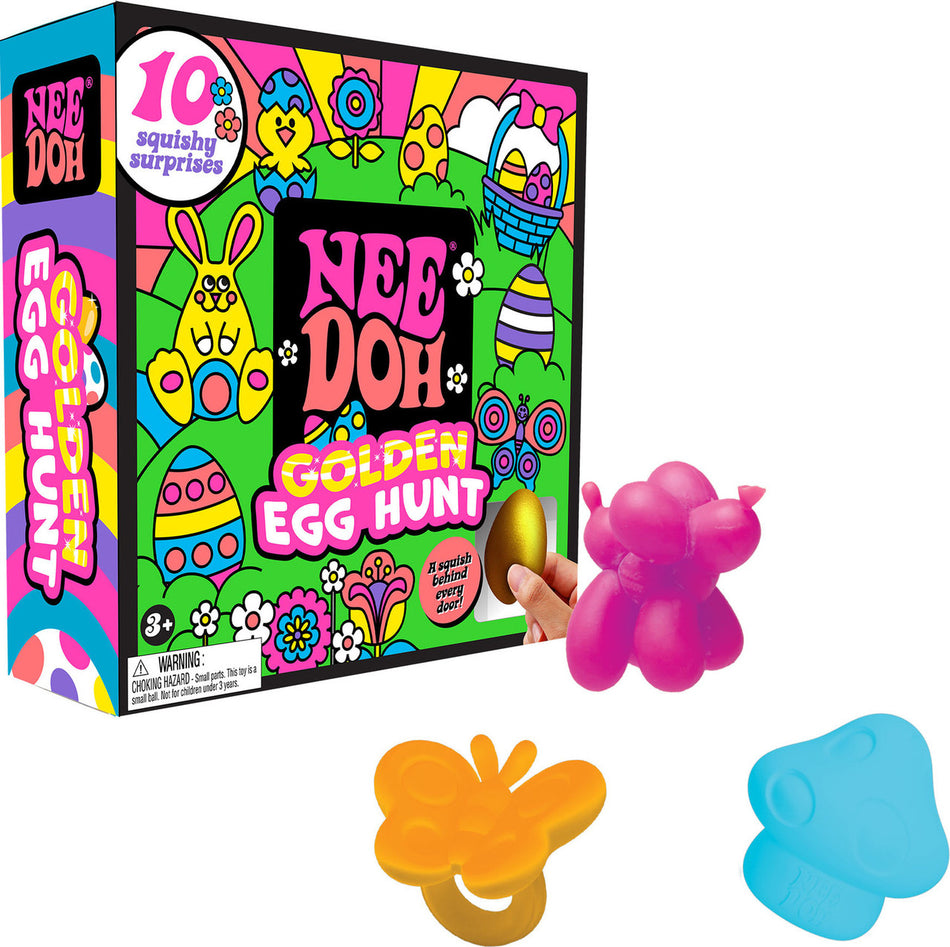 NeeDoh Golden Egg Hunt Jelly Squeeze Toys - Pack of 10