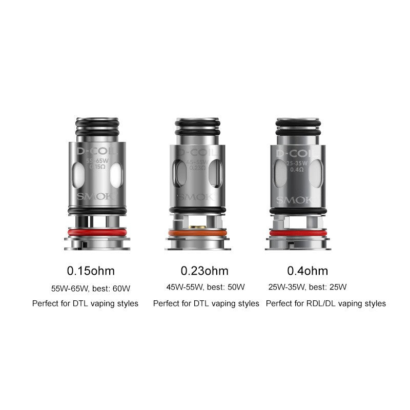 SMOK D-Coil Sub-Ohm Replacement Coils - Pack of 5 (MSRP $14.99)