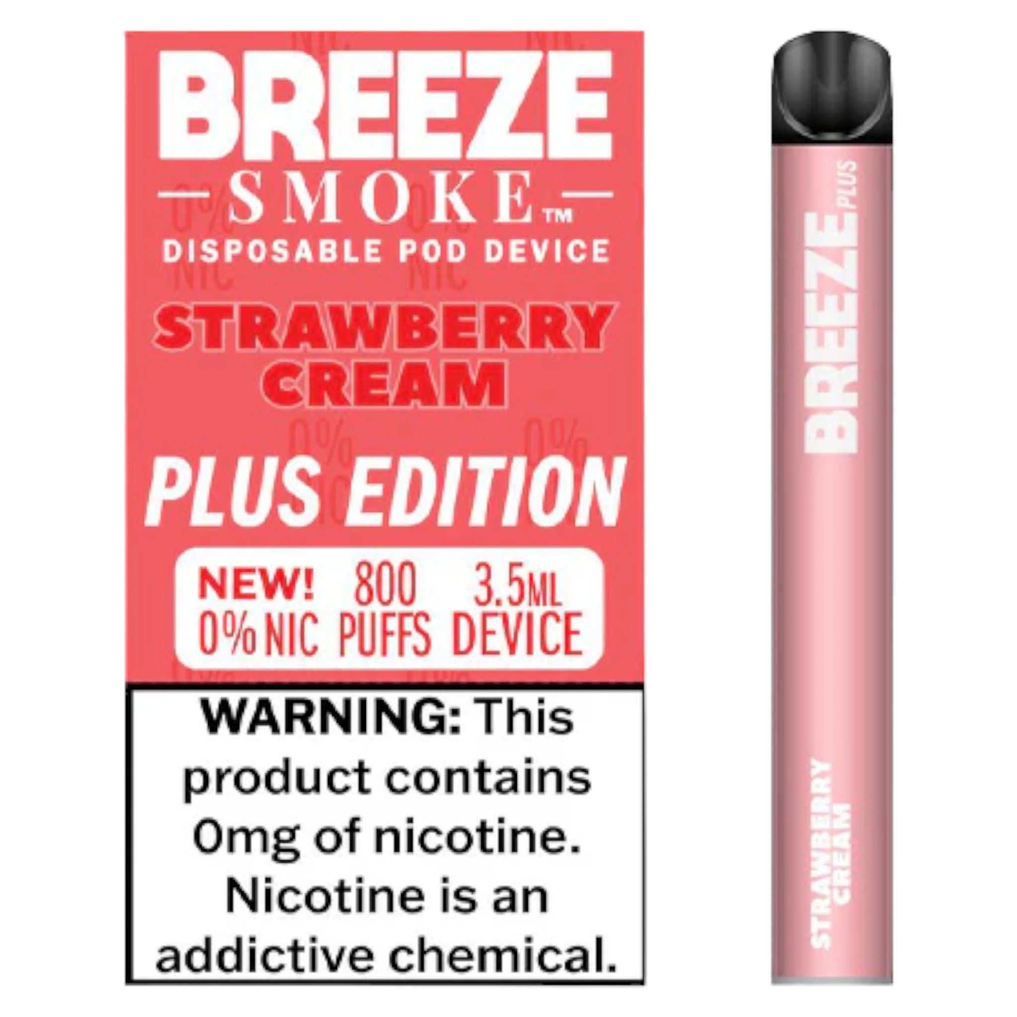 Breeze Plus Edition 0% Nicotine - Display of 10 (MSRP $9.99 Each)