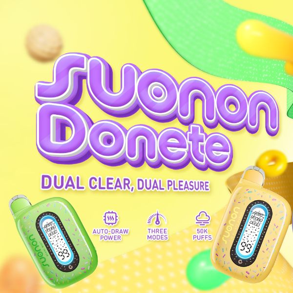 Suonon Donete 50K Puffs 20mL Disposable Vape - Display of 5 (MSRP $24.99 Each)