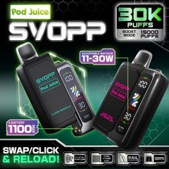 Pod Juice SVOPP 30K Puffs 5% Disposable Flavor Pod - Display of 5 (MSRP $19.99 Each)