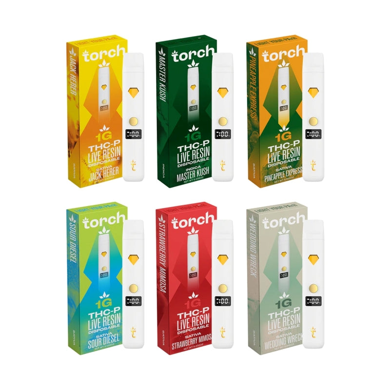 Torch Live Resin THC-P 1g Disposable 5ct Display (MSRP $24.99ea)