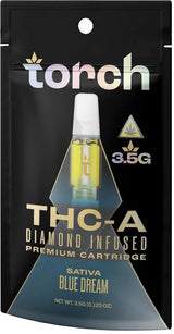 Torch THC-A Diamond Infused Cartridge 3.5g - Display of 5 (MSRP $24.99 Each)