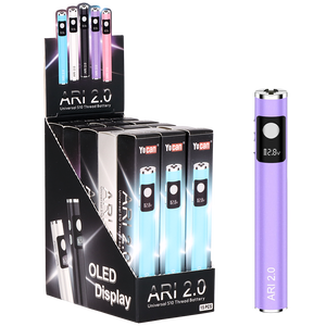 Yocan Ari 2.0 510 Cartridge Battery Mixed Colors - Display of 15