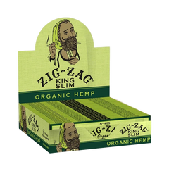 Zig Zag Organic Hemp Rolling Papers King Slim - Display of 24