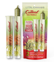 Cutleaf 2g THC-A Pre-Rolls 2pk - Display of 10 (MSRP $14.99 Each)